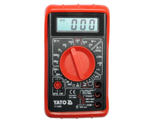 Мультиметр/цифровий вимірювач, зумер YATO YT-73080