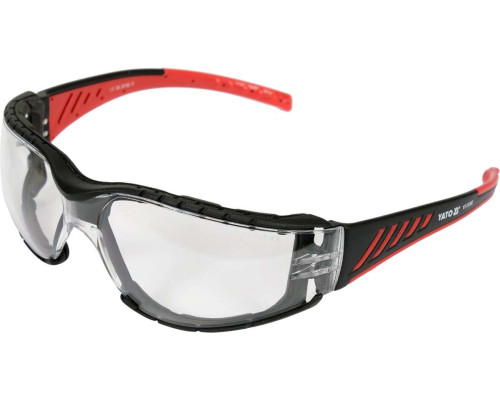 Окуляри захисні COMFORT із прозорими лінзами в оправах підвищеної комфортності YATO YT-73702