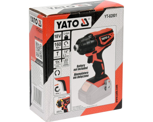 Шуруповерт ударний акумуляторний YATO YT-82801