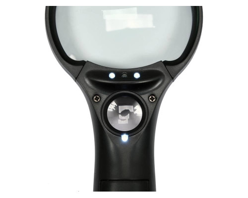 Двооб'єктивна лупа 3х/45х зі світлодіодним підсвічуванням YATO YT-73845