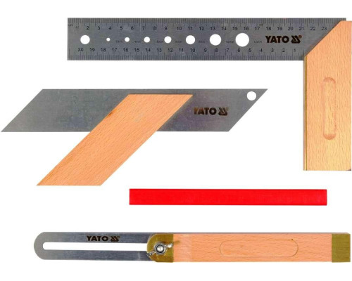 Набір кутників з дерева 3 шт YATO YT-70823