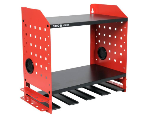 Металева полиця для електроінструментів 4 розеток YATO YT-09092