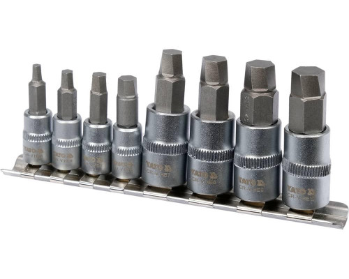 Набір біт для гвинтів із шестигранною головкою HEX 8 шт YATO YT-04580