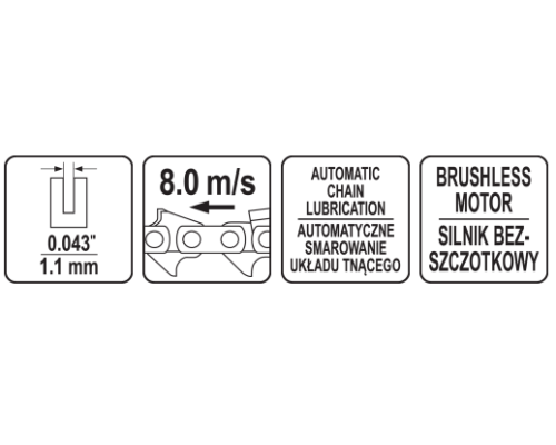 Акумуляторна ланцюгова пилка 7" 18В без акумулятора YATO YT-828134