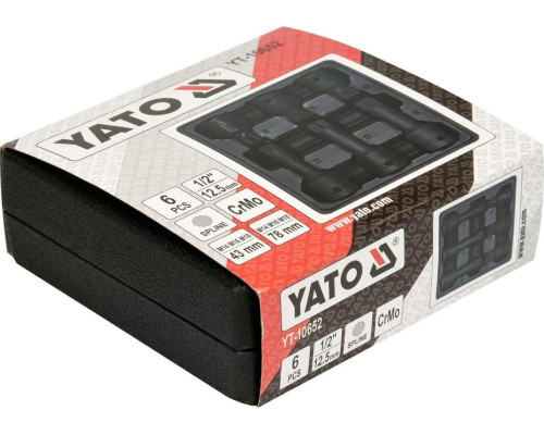 Набір ударних ключів SPLINE 1/2" YATO YT-10652