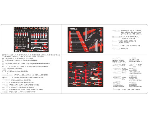 Сервісна шафа на 157 інструментів YATO YT-55308