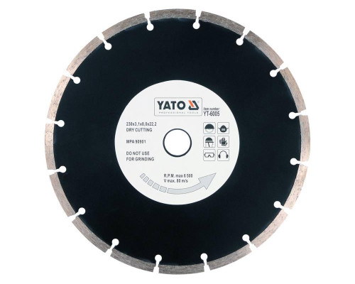 Алмазний диск сегментований 230 мм YATO YT-6005