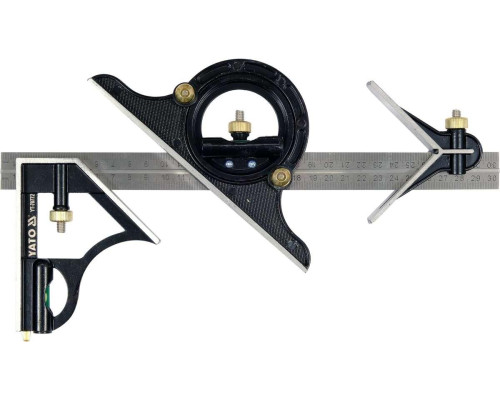 Багатофункціональний кут 300 мм з куточком та центрувальним куточком YATO YT-70772