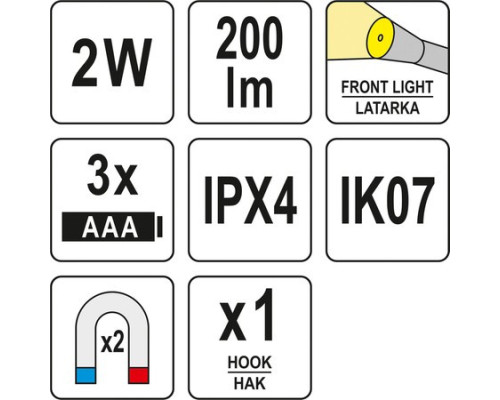 Ліхтар LED 200 лм YATO YT-08555