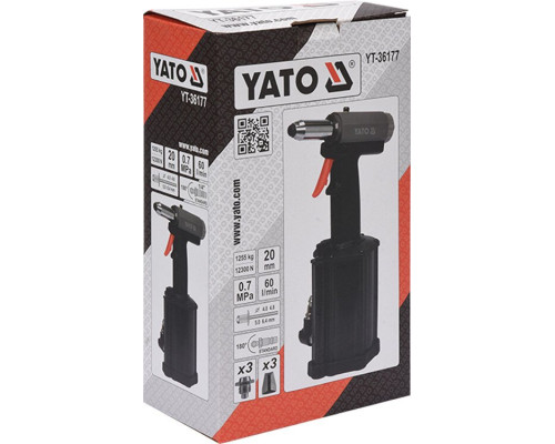 Заклепник пневматичний YATO YT-36177