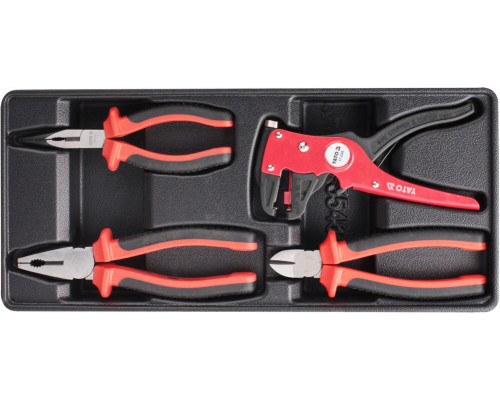 Набір інструменту з 4 ізольованих плоскогубців YATO YT-55464