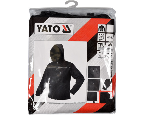 Куртка SoftShell з капюшоном YATO YT-79553 розмір XL