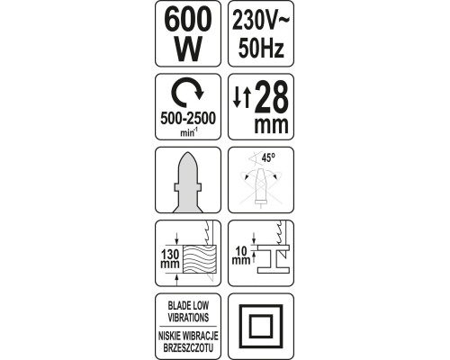 Лобзик з системою здування тирси YATO YT-82273