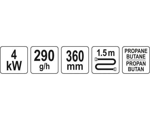 Пальник з трьома паяльними насадками YATO YT-36730