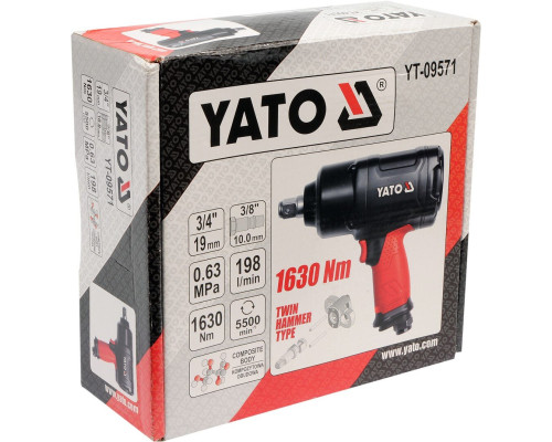 Пневматичний гайковерт ударний YATO YT-09571