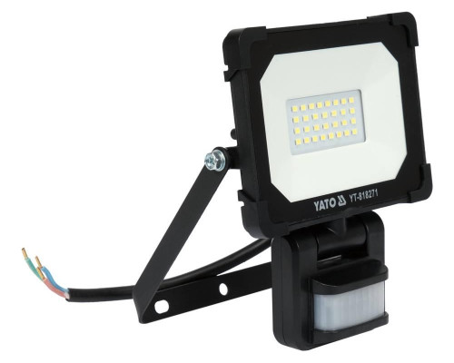 SMD Світлодіодний прожектор з датчиком руху 20Вт 1900лм YATO YT-818271