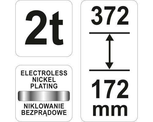 Бутылочный домкрат 2 тонны YATO YT-17015