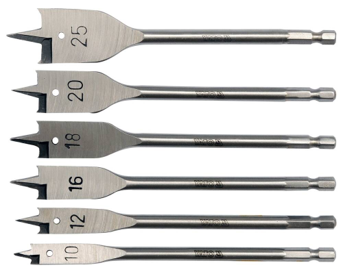 Набір пір'яних свердел по дереву 6 шт YATO YT-3258