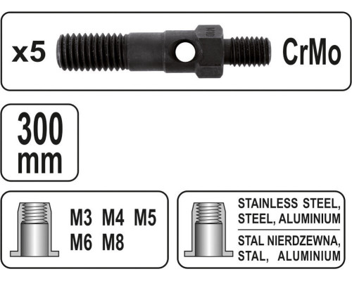 Заклепник для різьбових заклепок YATO YT-36112