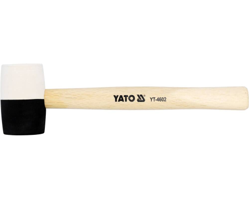 Гумовий молоток із дерев'яною ручкою 370 г YATO YT-4603