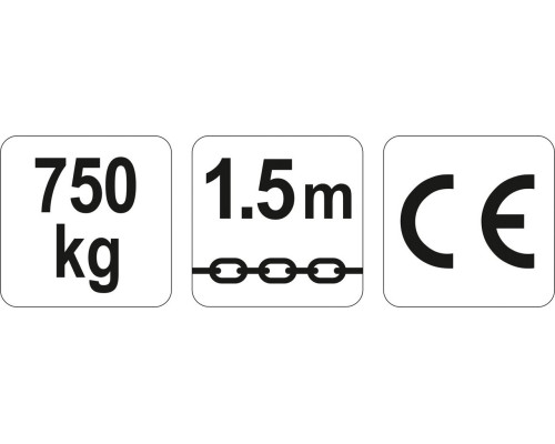 Таль ланцюгова важільна 0,75 тонн YATO YT-58962
