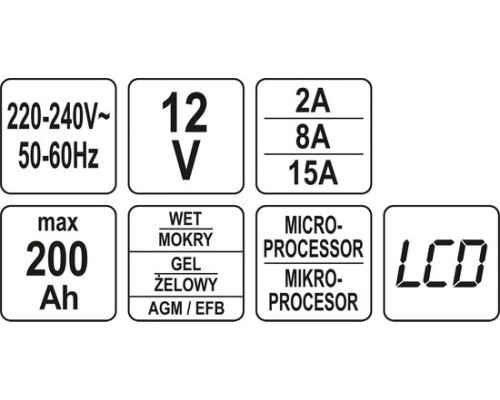 Електронний випрямляч із РК-дисплеєм YATO YT-83003