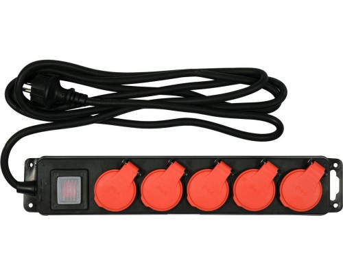 Подовжувач із заземленням 3 м 5 розеток YATO YT-81242