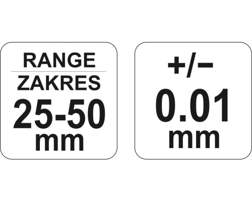 Мікрометр 25-50 мм YATO YT-72301
