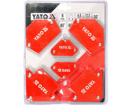 Набір зварювальних магнітних кутів 6 шт YATO YT-08679