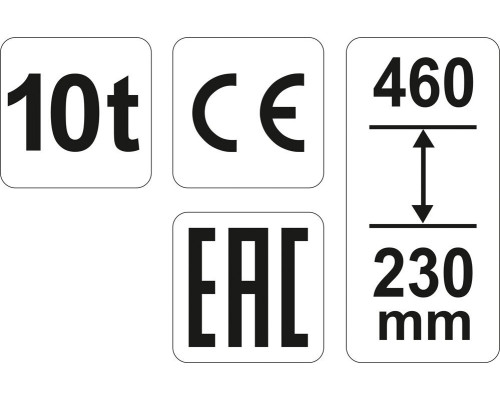 Домкрат 10 тонн YATO YT-17004