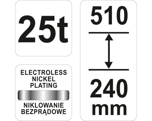 Пляшковий домкрат 25 тонн YATO YT-17075