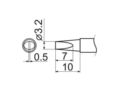 Активне жало для паяльника T12-D32 YATO YT-82493