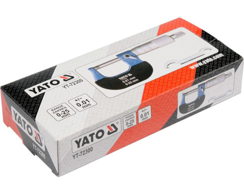 Мікрометр 0-25 мм YATO YT-72300