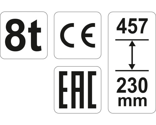 Гідравлічний домкрат для авто 8 тонн YATO YT-17003