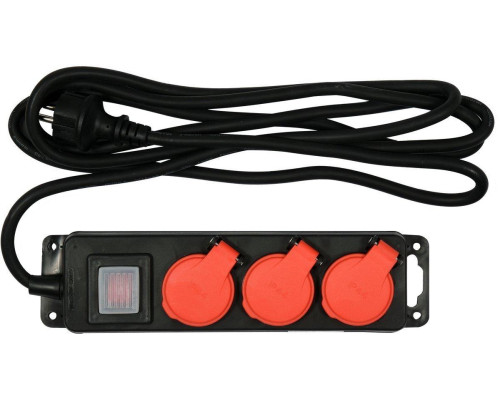 Подовжувач із заземленням 3 м 3 розетки YATO YT-81240