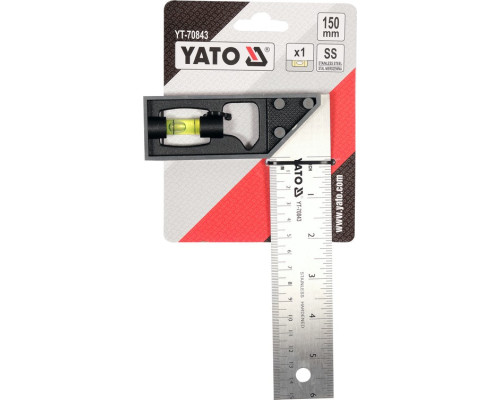 Кутник інженерний з рівнем YATO YT-70843