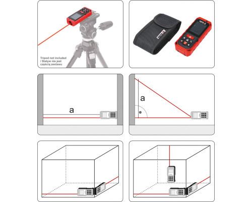 Лазерна рулетка далекомір до 40 м YATO YT-73126
