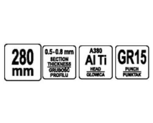 Просікач для монтажу профілів YATO YT-51311