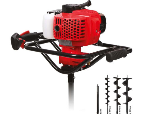 Бурова установка 1,4 КВТ + 3 шнеки та подовжувач YATO YT-84660