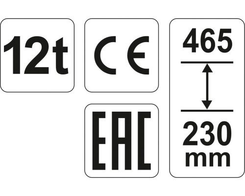 Домкрат гідравлічний 12 тон YATO YT-17005