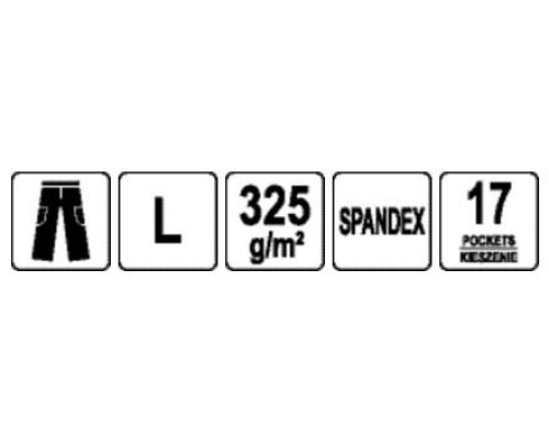 Робочі штани еластичні джинсові темно-сині YATO YT-79052 розмір L