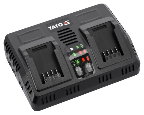 Інтелектуальний подвійний зарядний пристрій 18В (2,4-4,5А) YATO YT-828501