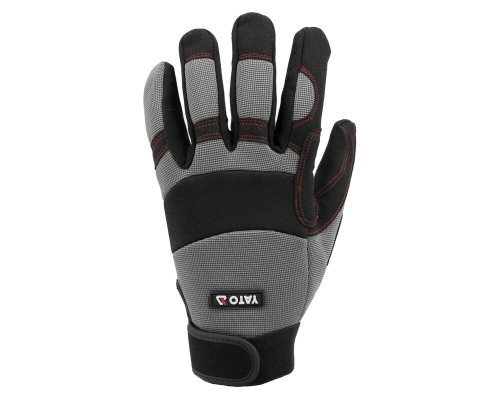 Захисні рукавички із синтетичної шкіри, посилені вставками р.11 YATO YT-746641