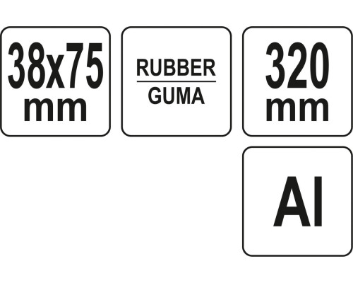 Притискний будівельний валик 38x75мм YATO YT-44150
