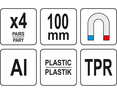 Змінні губки для лещат 100 мм YATO YT-65006
