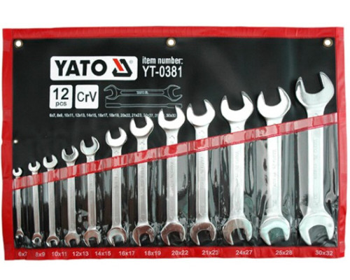 Набір гайкових комбінованих ключів YATO YT-0381