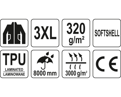 Куртка SoftShell робоча YATO YT-79545 розмір XXXL