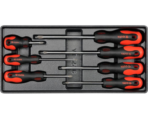 Набір викруток з хрестовим наконечником 7 шт у ложементі YATO YT-5536