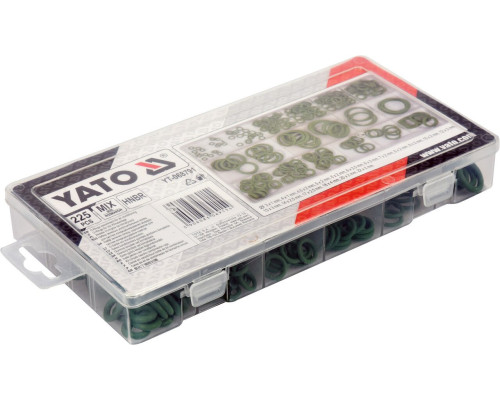 Комплект кілець ущільнювачів для автомобільних кондиціонерів 225 шт YATO YT-068791