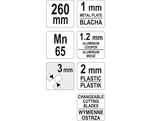 Ножиці матричні по металу 260 мм YATO YT-19260